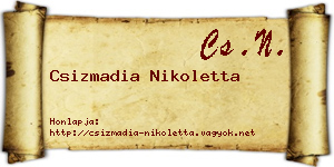 Csizmadia Nikoletta névjegykártya